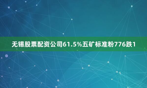 无锡股票配资公司61.5%五矿标准粉776跌1